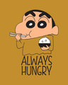 Shop Shinchan Always Hungry Round Neck 3/4th Sleeve T-Shirt (SCL)-Full