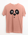 Shop Shocked Panda Half Sleeve T-Shirt-Front