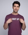 Shop Shut Up Half Sleeve T-Shirt (Hidden Message)-Design
