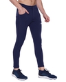 Shop Men's Blue Slim Fit Track Pants-Full
