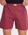 Shop Men's Red All Over Signs Printed Boxers-Front