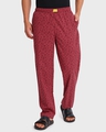 Shop Men's Red All Over Signs Printed Pyjamas-Front