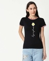 Shop Simplicity Daisy Crewneck Varsity Rib H/S T-Shirt Multicolor-Front