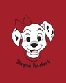 Shop Simply Pawfect Half Sleeve T-Shirt (DL) Bold Red-Full