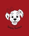 Shop Simply Pawfect Round Neck 3/4th Sleeve T-Shirt (DL) Bold Red