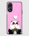 Shop Sipper Panda Premium Glass Case for Oppo A78 5G-Front