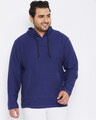 Shop Plus Size Men's Stylish Solid Full Sleeve Casual Sweatshirt-Front