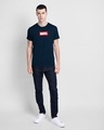 Shop Sketchy Deadpool Half Sleeve T-Shirt Navy Blue (DPL)-Full