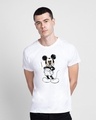 Shop Sketchy Mickey Waterbase Half Sleeve T-Shirt (DL)-Front