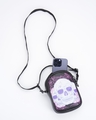 Shop Unisex Black Skull & Roses Graphic Printed Sling Bag