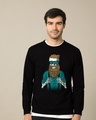Shop Skull Beard Fleece Light Sweatshirt-Front