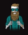 Shop Skull Beard Half Sleeve T-Shirt