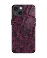 Shop Skull Flowers Premium Glass Cover for Apple iPhone 15-Front