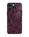 Shop Skull Flowers Premium Glass Cover for Apple iPhone 15 Pro Max-Front