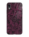 Shop Skull Flowers Premium Glass Cover for Apple iPhone XR-Front