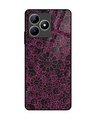 Shop Skull Flowers Premium Glass Cover for Realme C53-Front