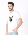 Shop Skull Horn Hand Half Sleeve T-Shirt-Design