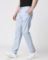 Shop Sky Blue Casual Cotton Pants-Front