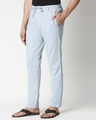 Shop Sky Blue Casual Cotton Trouser-Design