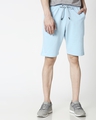 Shop Sky Blue Casual Shorts-Front