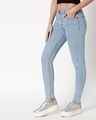 Shop Sky Blue Mid Rise Stretchable Women's Jeans-Design