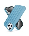 Shop Sky Blue Stitch Leather Case for Apple iPhone 15 Pro-Front