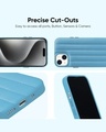 Shop Sky Blue Stitch Leather Case for Apple iPhone 15 Pro-Full