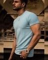 Shop Sky Blue Young & Restless Printed Half Sleeves T-Shirt-Design