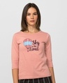 Shop Sky Limit Round Neck 3/4th Sleeve T-Shirt-Front