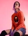 Shop Slay Girl Fleece Sweatshirt Smoke Red