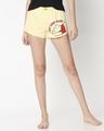Shop Women's Yellow Sleep Pooh Boxer Shorts-Front