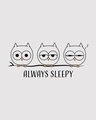 Shop Sleepy Always Owl Boyfriend T-Shirt-Full