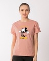 Shop Sleepy Mickey Boyfriend T-Shirt (DL)-Front
