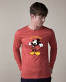Shop Sleepy Mickey Full Sleeve T-Shirt (DL)-Front