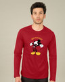 Shop Sleepy Mickey Full Sleeve T-Shirt (DL)-Front