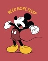 Shop Sleepy Mickey Half Sleeve T-Shirt (DL)-Full