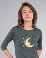 Shop Sleepy Mouse Round Neck 3/4th Sleeve T-Shirt-Front