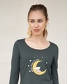 Shop Sleepy Mouse Scoop Neck Full Sleeve T-Shirt-Front