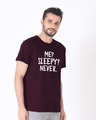 Shop Sleepy Or Me Half Sleeve T-Shirt-Design