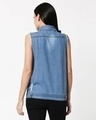 Shop Women's Blue Relaxed Fit Denim Jacket-Full