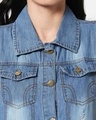 Shop Women's Blue Relaxed Fit Denim Jacket