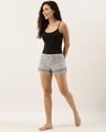 Shop Slumber Jill Embroidered Women Grey Melange Shorts