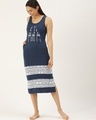 Shop Women's Blue Giraf Melange Nightdress-Design