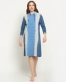 Shop Women's Blue Icy Melt Hoodie Dress-Front
