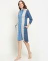 Shop Women's Blue Icy Melt Hoodie Dress-Design