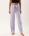 Shop Pack of 2 Lounge Pants - AOP Snow White and Solid Lavender-Full