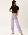 Shop Pack of 2 Lounge Pants - AOP Snow White and Solid Lavender