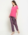 Shop Women's Pink Floral Pyjama Set-Design