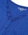 Shop Women's Blue Polka print lace blue Pyjama set-Full