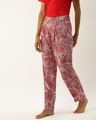 Shop Slumber Jill Red Paisley AOP Rayon Lounge Pants-Design